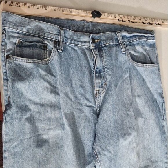 Old Navy Jeans Mens Loose Fit Light Wash Denim Size 40 Flaws - Picture 10 of 16